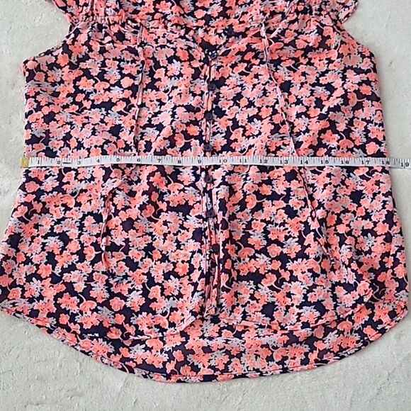 Gap Women's Small Cap Flutter Sleeve Floral Mutlicolor Romantic Girlhoodcore - Picture 11 of 16